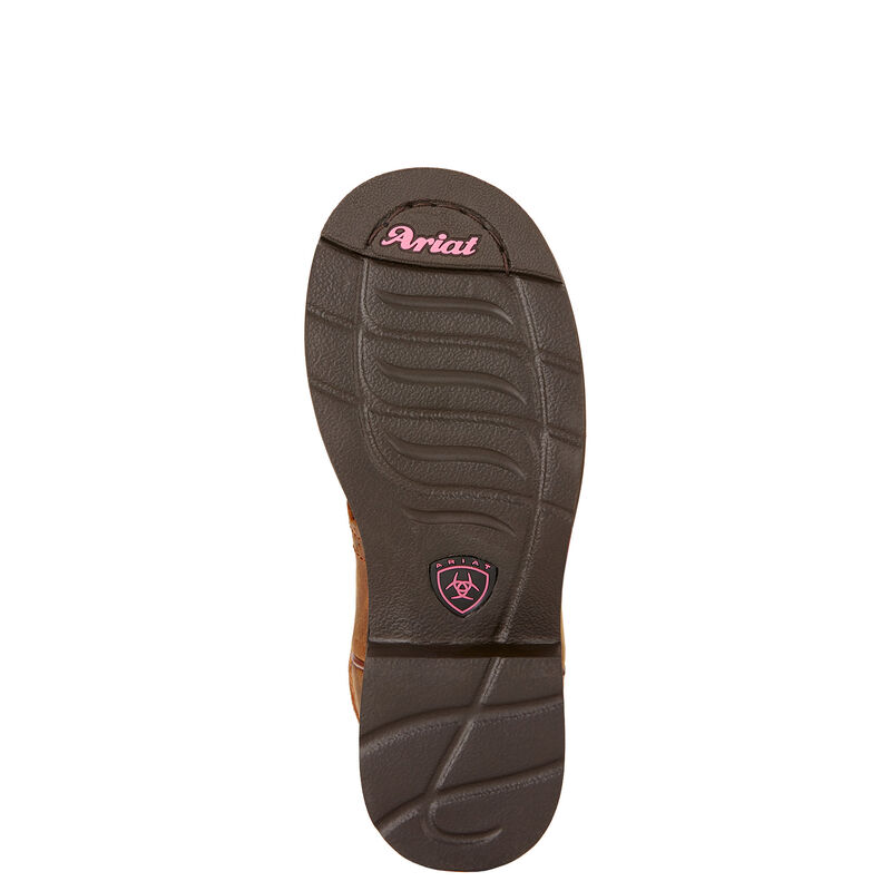 Ariat Girls Youth Fatbaby Cowgirl Western Boots - Powder Brown