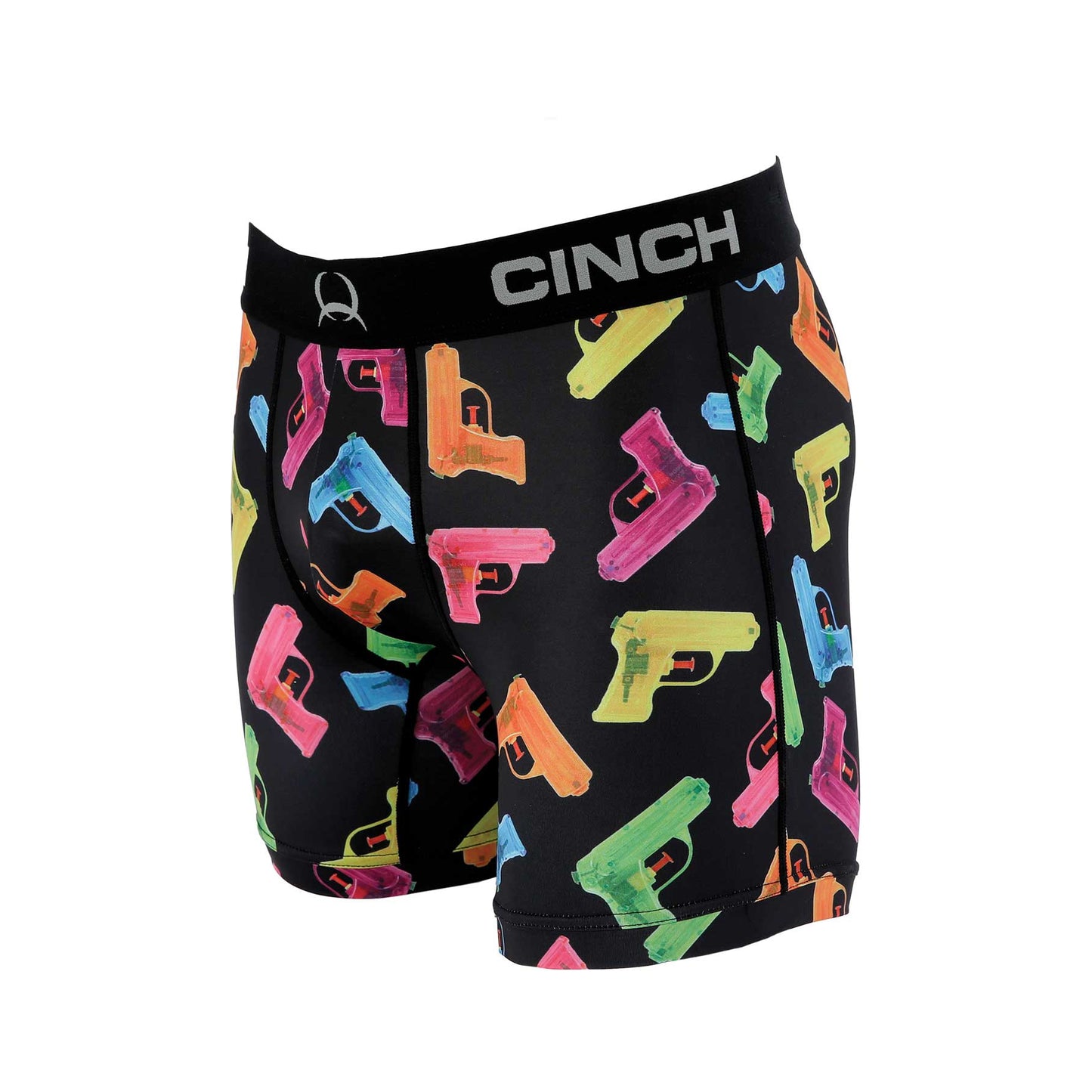 Cinch Mens 6" Squirt Gun Boxer Brief   Black
