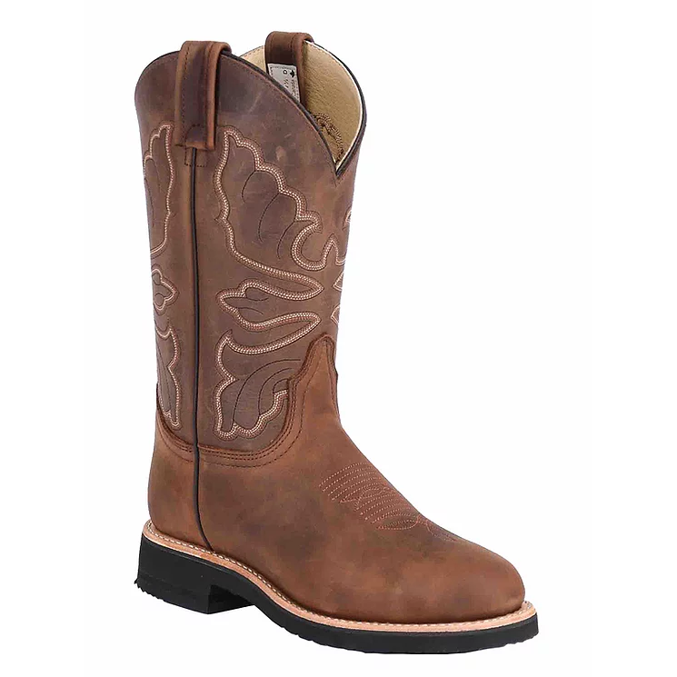 Brahma Women's Spongy Western Boots - Cool Caramel/Alamo Tan