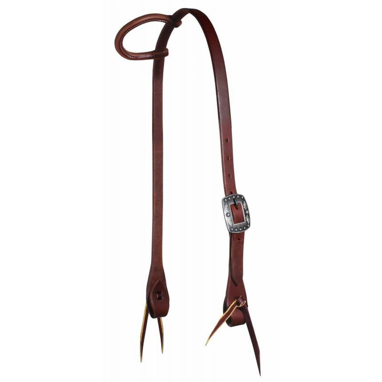 Synergy Latigo Leather Lined Headstall with Floral Designer Hardware