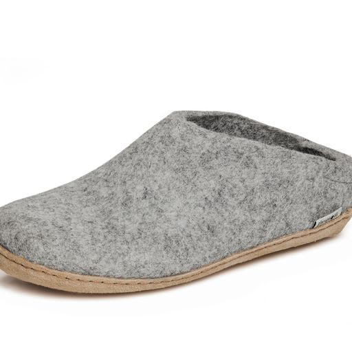 Glerups Slip On Leather Sole Shoes - Grey