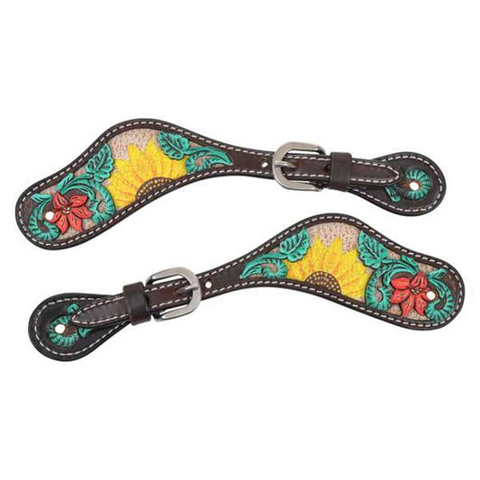 Circle Y Bright Floral Spur Straps