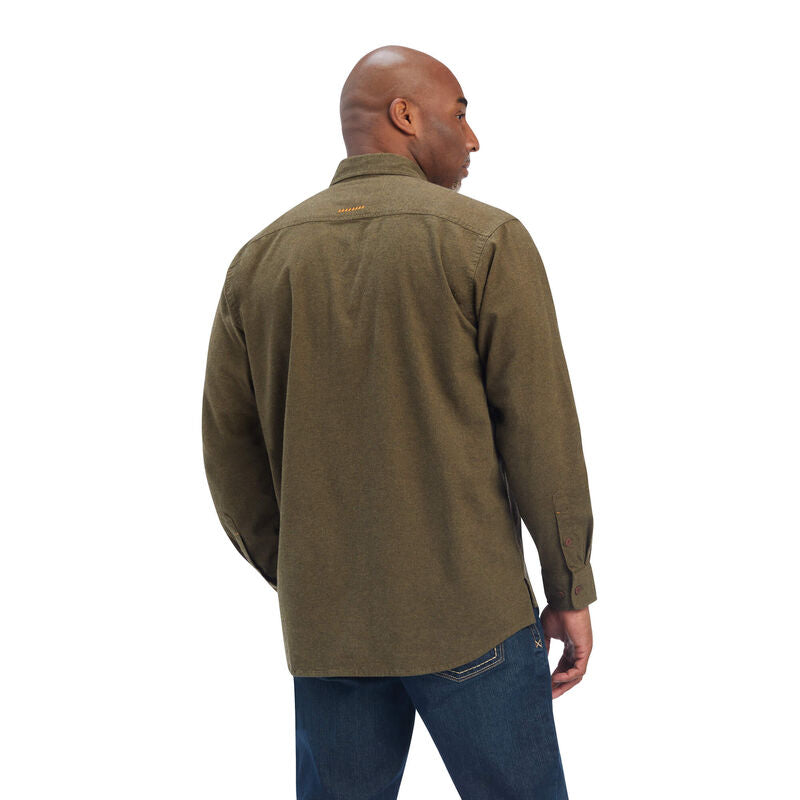 Ariat Mens Rebar Flannel Durastretch Work Shirt