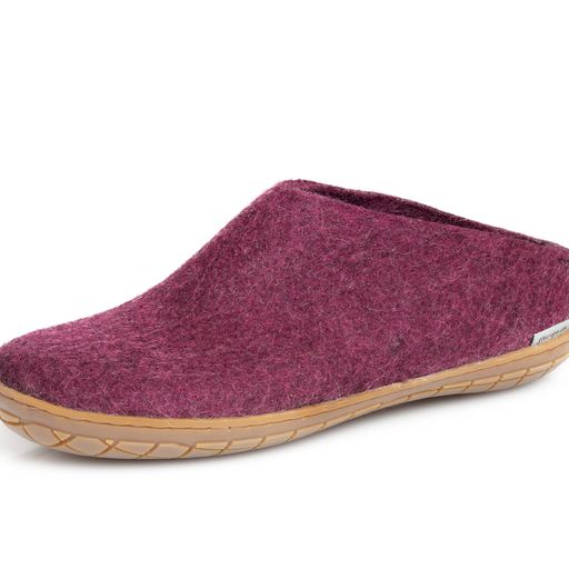 Glerups Slip On Rubber Sole Shoes - Cranberry