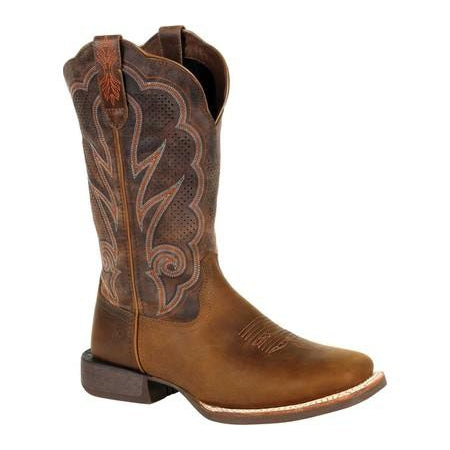 Durango Women's Rebel 12" Ventilated Western Boot - Distressed Cognac