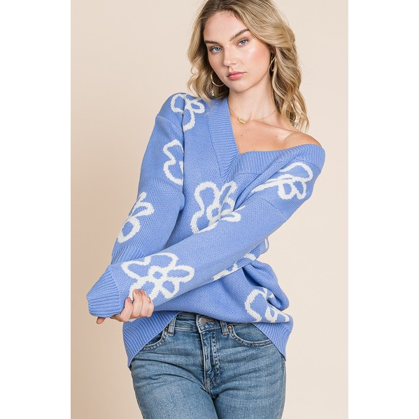 Vanilla Bay Floral Print Sweater