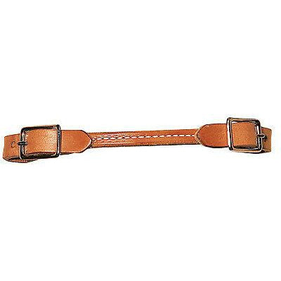 Weaver Leather Harness Leather Rounded Curb Strap Nickel Plated Hardware - Russet - Irvine Tack & Western Wear