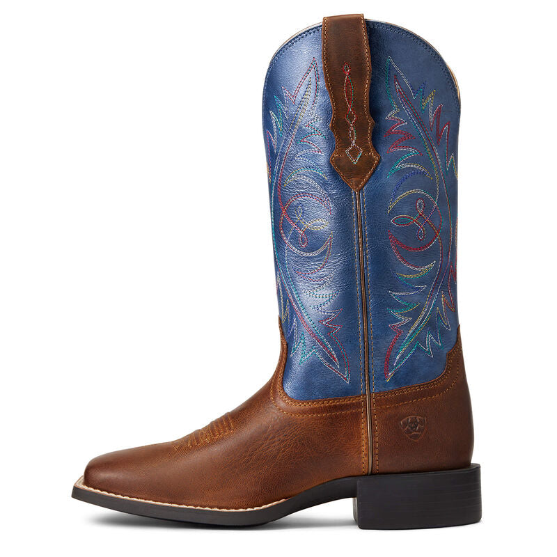**Ariat Womens Round UP West Stretchfit Western Boots - Sassy Brown *FINAL SALE* - Irvine Tack & Western Wear