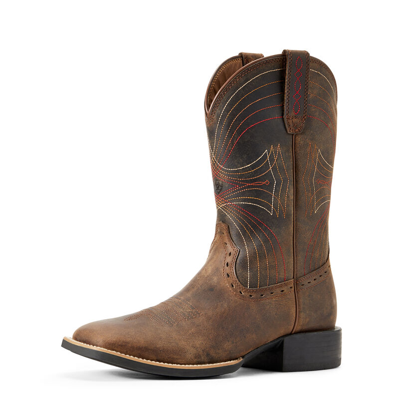 Ariat Men's Sport Wide Square Toe Western Boots - Distressed Brown - Irvine Tack & Western Wear