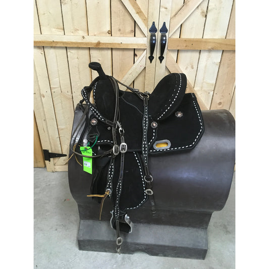 Kids Cloured Saddles w/ Headstall & Wither Strap