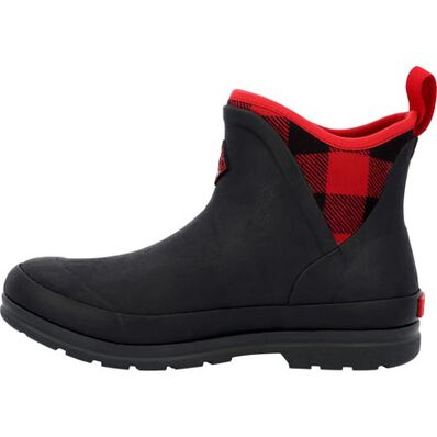 Muck Womens Originals Ankle Boots - Black/Red Plaid