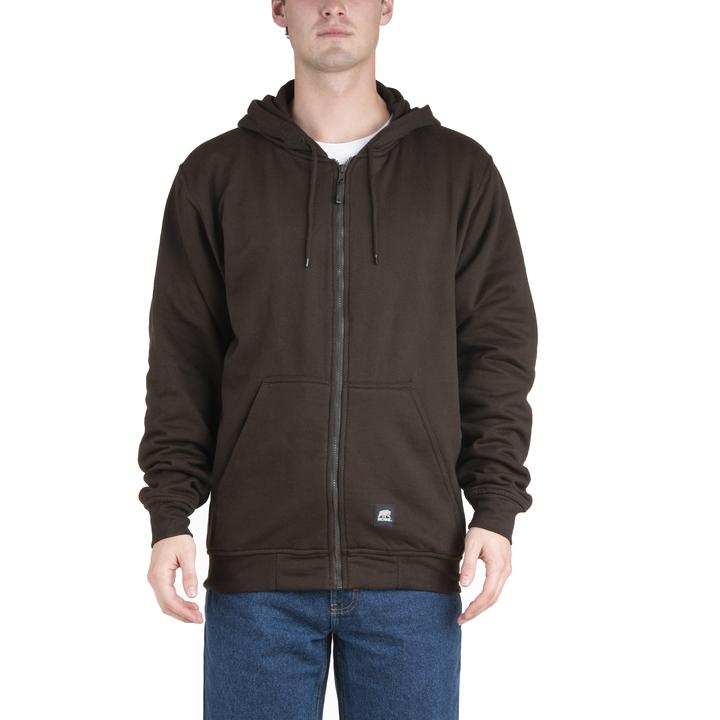 Berne Men's Original Thermal Hooded Sweatshirt - Dark Brown