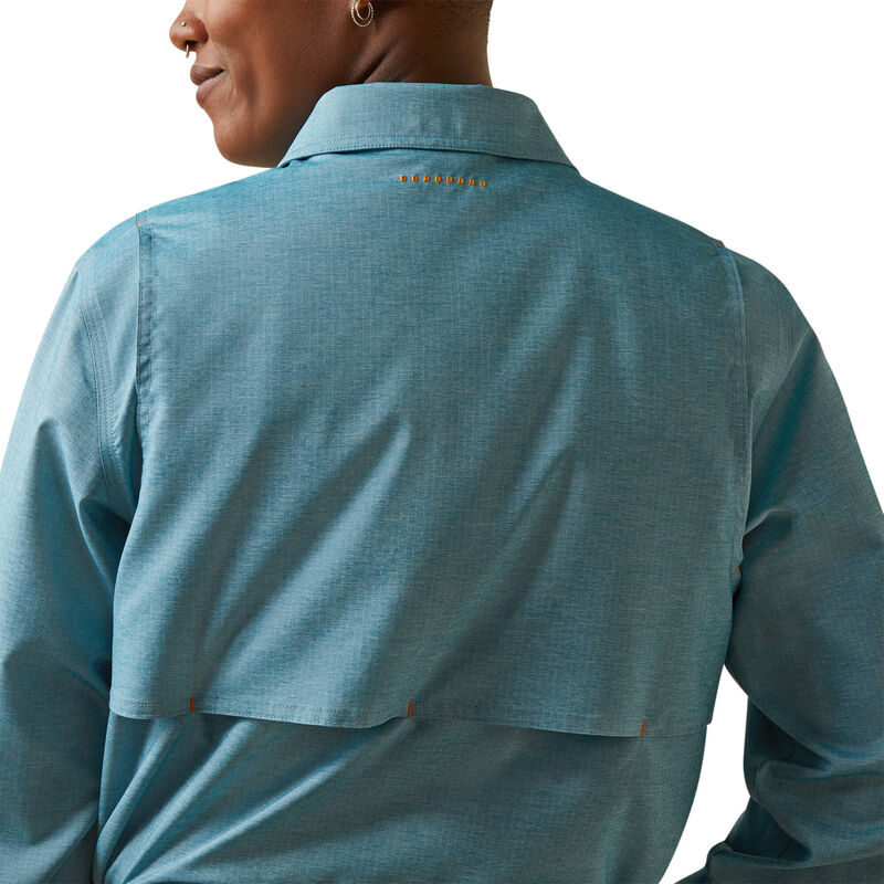 Ariat Women's Rebar Made Tough VentTEK DuraStretch Work Shirt - Larkspur Heather