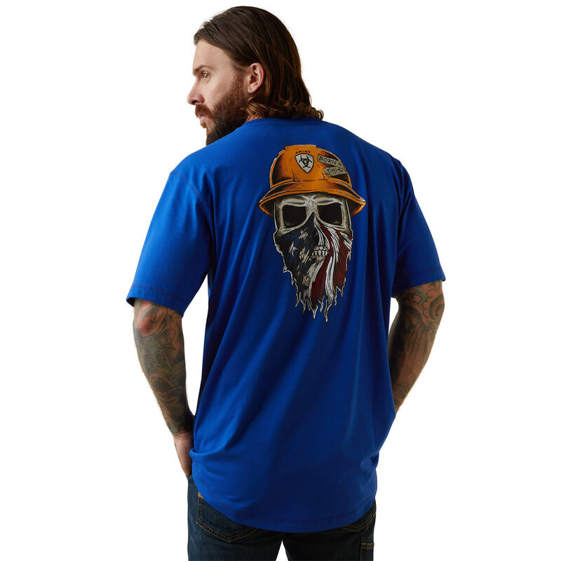 Ariat Mens Rebar Workman Born For This T-Shirt - Royal Blue Heather