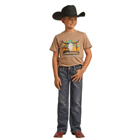 Rock & Roll Boys BB Gun Dark Wash Reflex Regular Bootcut Jeans