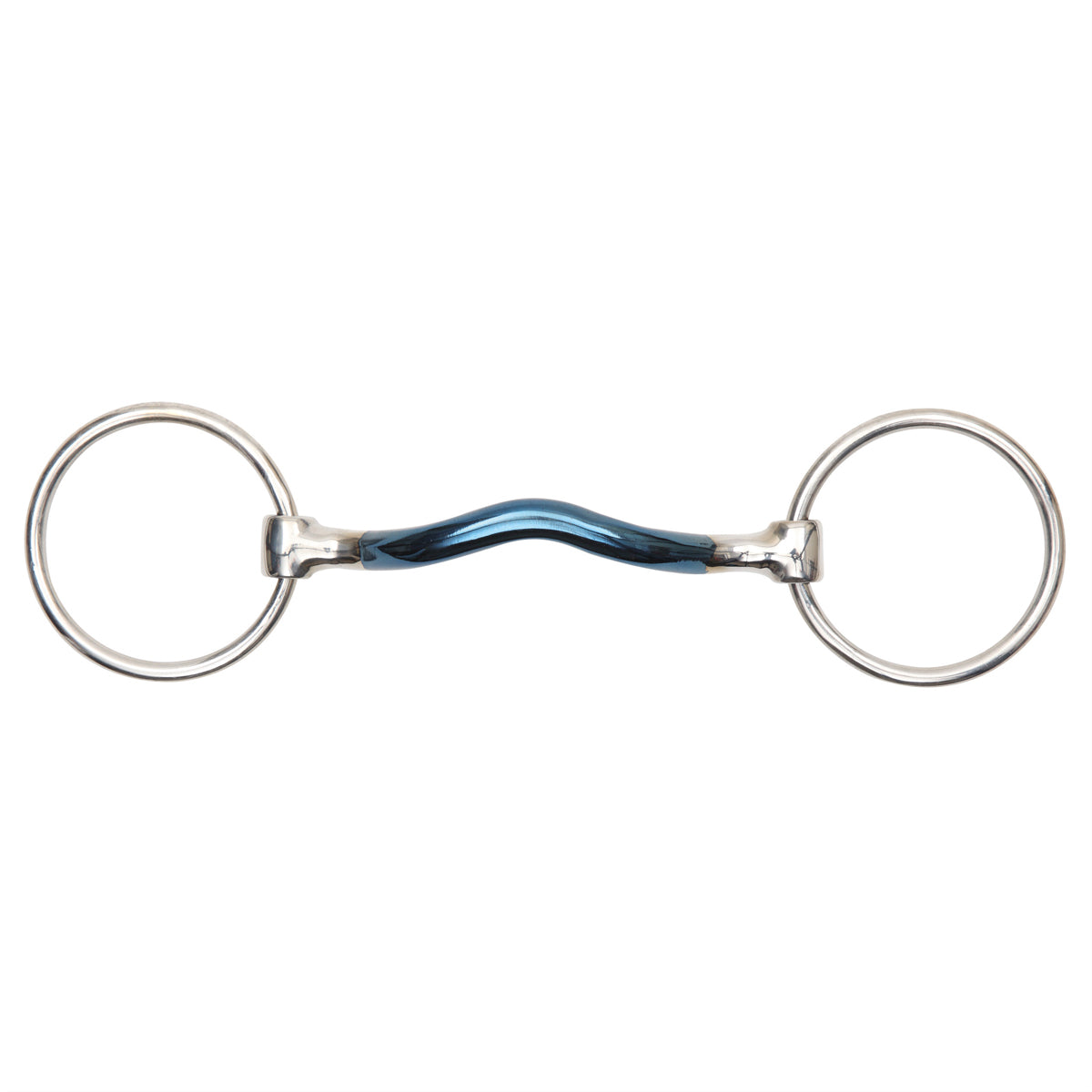 Shires Blue Alloy Loose Ring w/ Mullen Mouth Bit