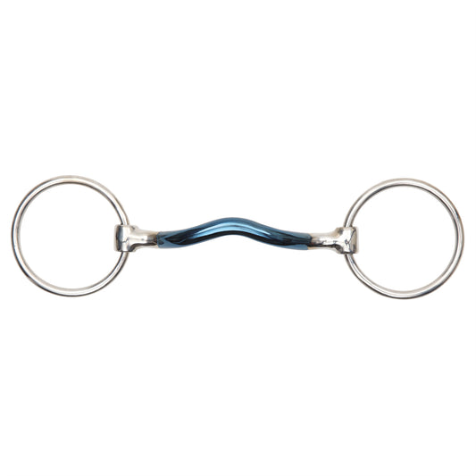 Shires Blue Alloy Loose Ring w/ Mullen Mouth Bit