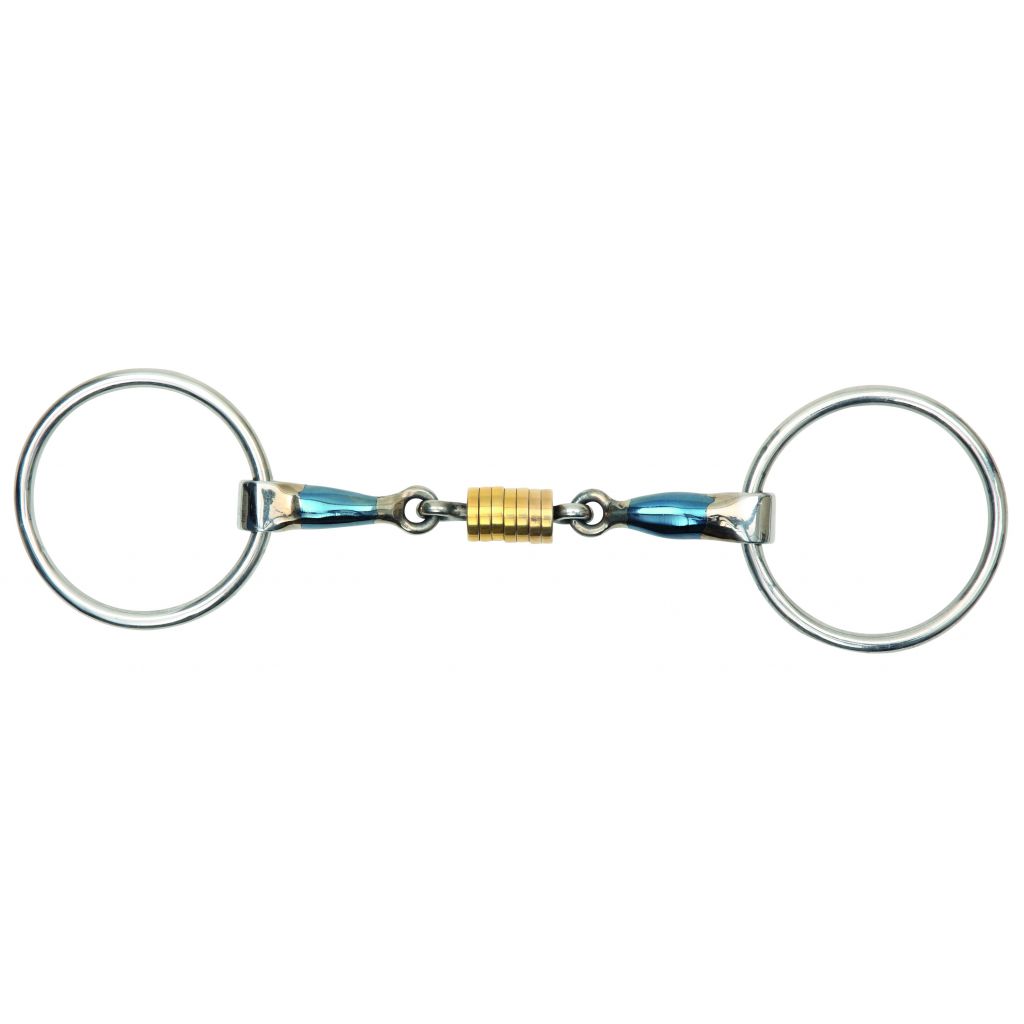 Shires Blue Sweet Iron Loose Ring w/Roller - Irvine Tack & Western Wear