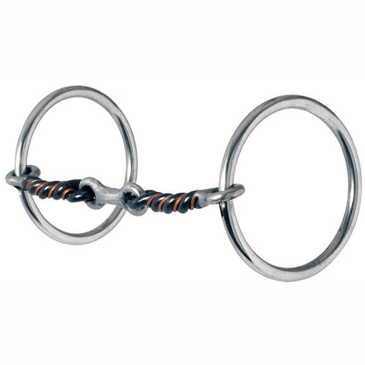 Reinsman Medium Loose Ring 3 Piece Twisted Dogbone Snaffle Bit