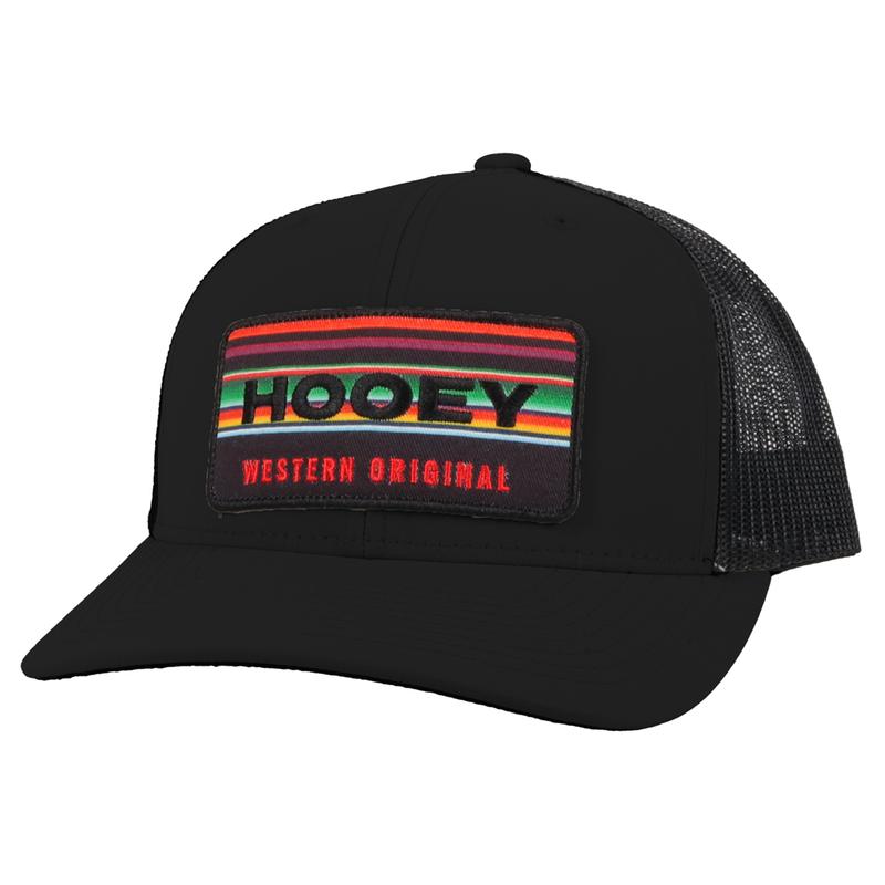 Hooey Youth Horizon Trucker Cap - Black w/Rectangle Patch