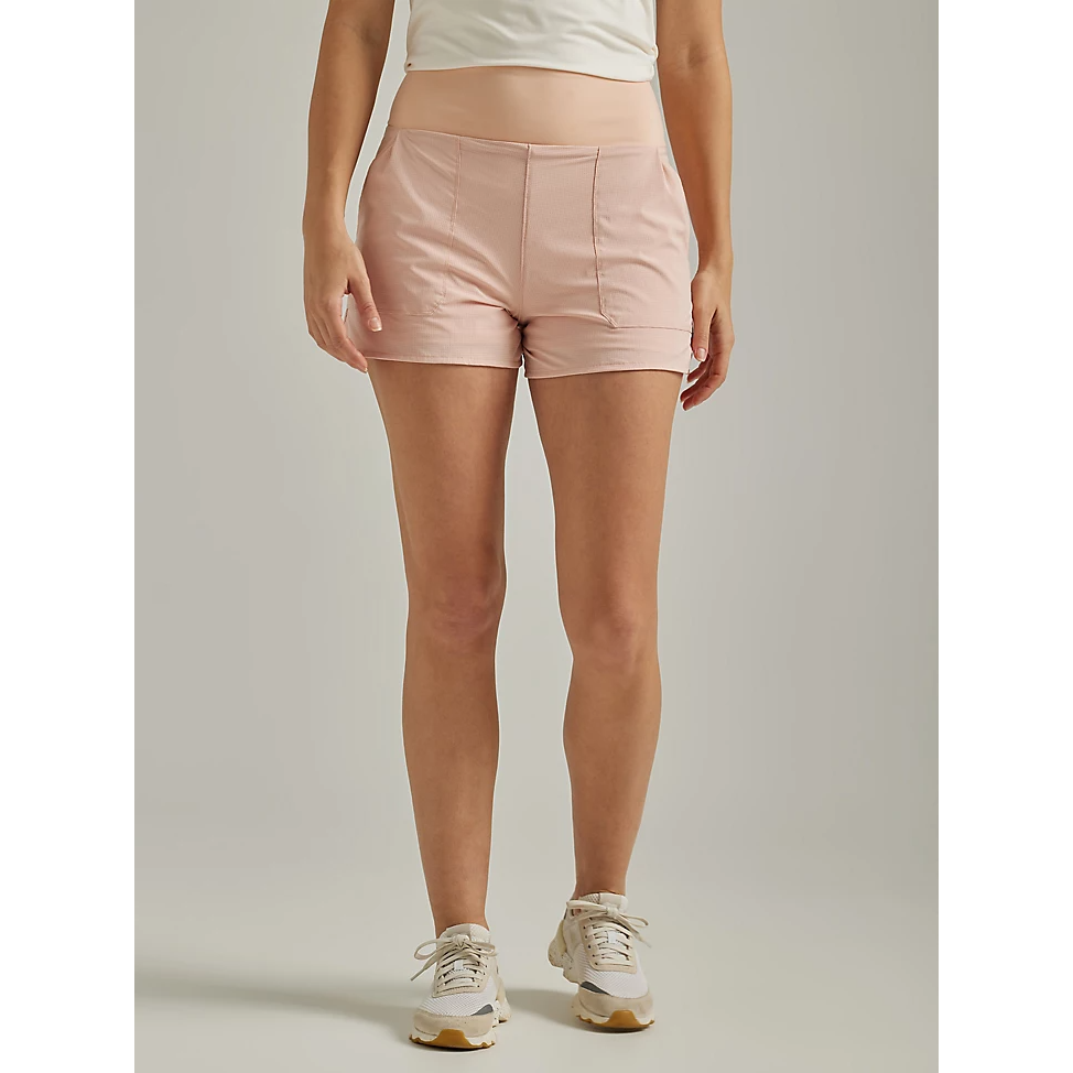 Wrangler Women's ATG Mixed Material Shorts - Rose