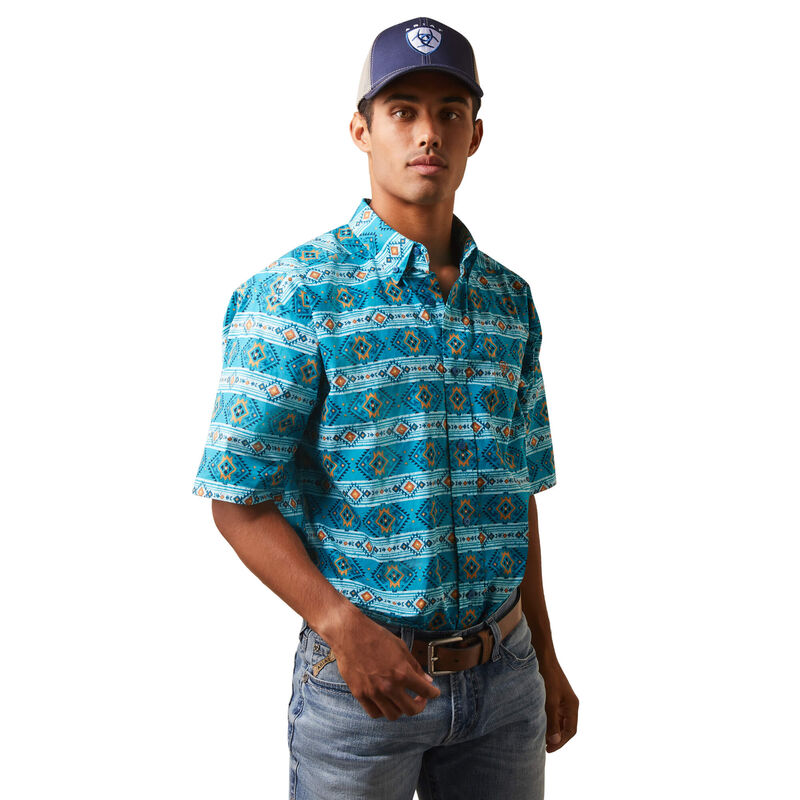 Ariat Mens Konner Classic Fit Shirt - Enamel Blue