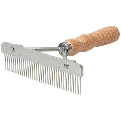 Weaver Stainless Steel Mini Show Comb - Wood Handle
