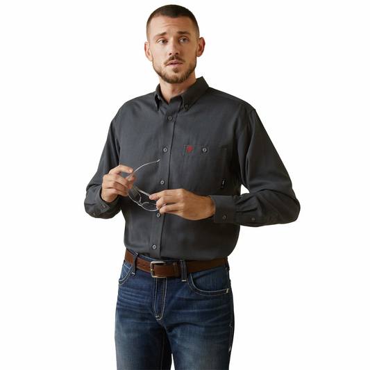 Ariat Mens FR Air Inherent Work Shirt - Charcoal Heather