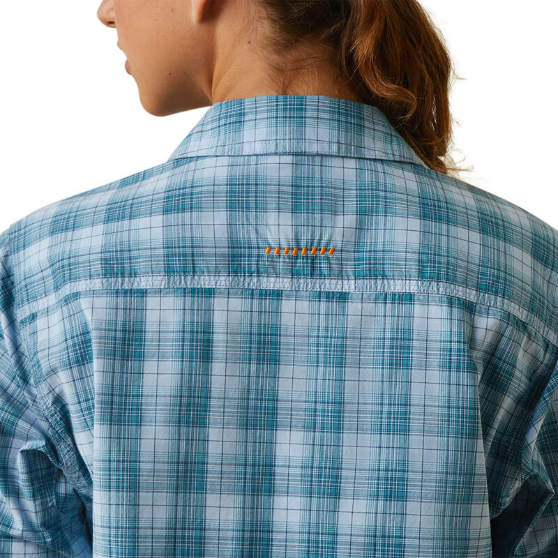 Ariat Women's Rebar Made Tough DuraStretch Work Shirt - Clear Sky Plaid