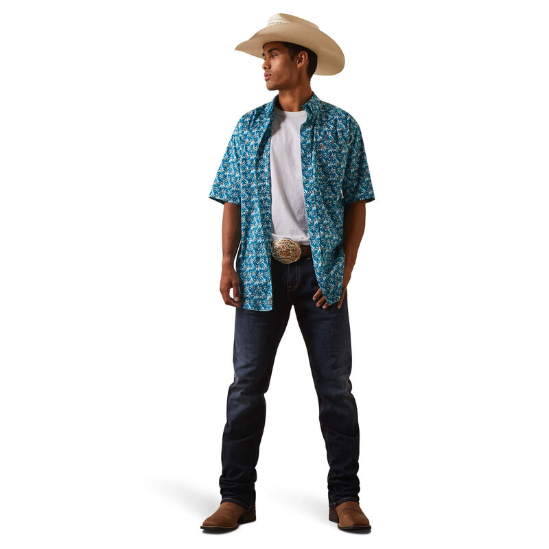 Ariat Men's Kavir Classic Fit Shirt - Enamel Blue