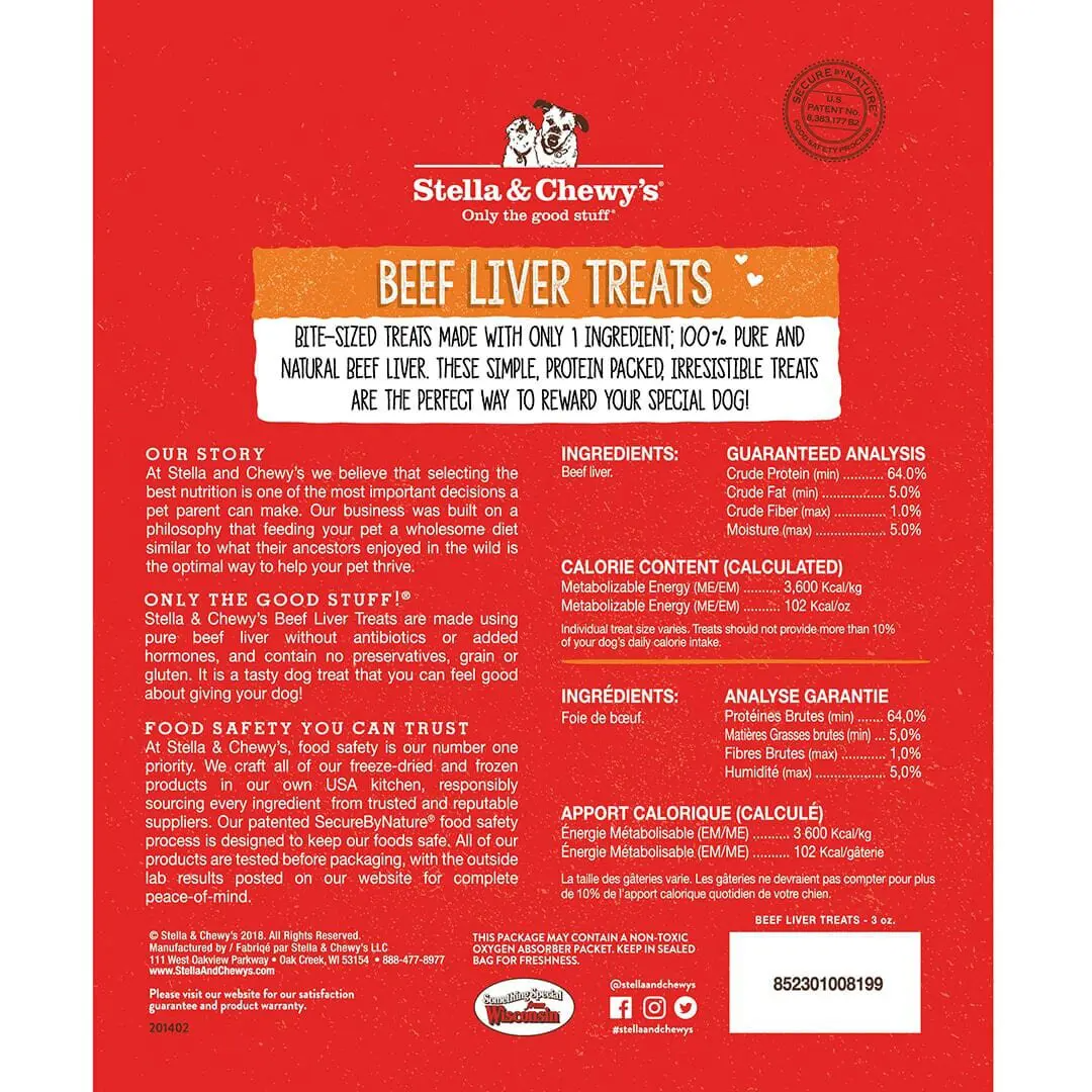 Stella & Chewys Beef Liver Dog Treats