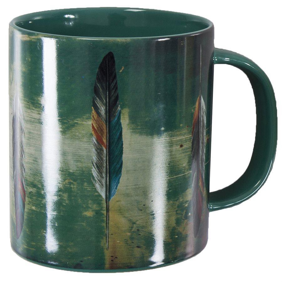 Tossed Feather Design mug