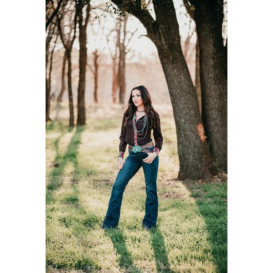 Cowgirl Couture Women's Signature Trouser Jeans - Dark Wash