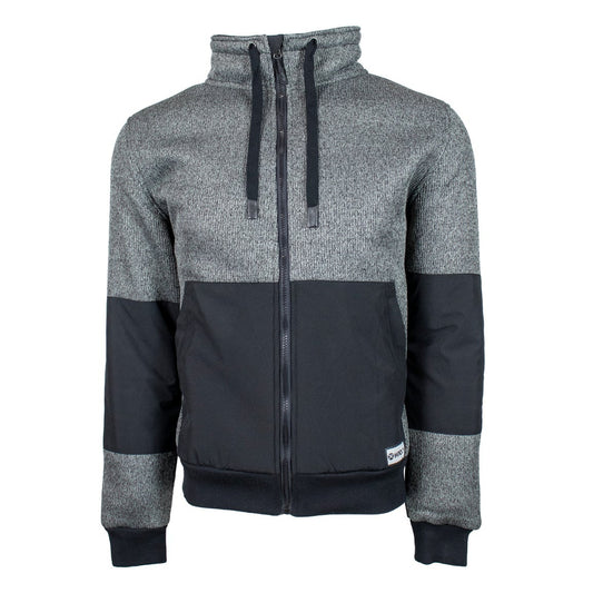 Hooey Sweater Zip Up Grey/Black w/Black Fleece Linig