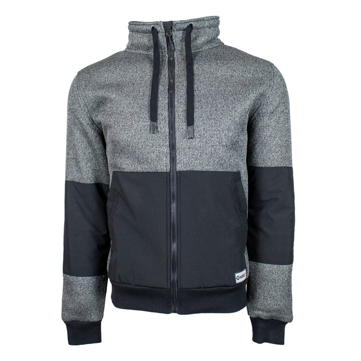 Hooey Sweater Zip Up Grey/Black w/Black Fleece Lining