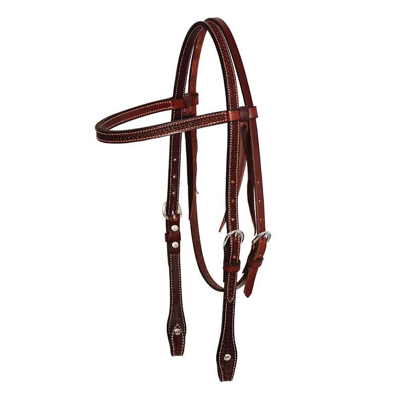 Cowboy Tack 5/8" Leather Spider Stamp Browband Headstall