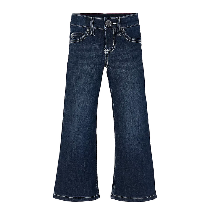 Wrangler Girls Premium Patch Bootcut Jeans - Dark Blue - Irvine Tack &amp; Western Wear