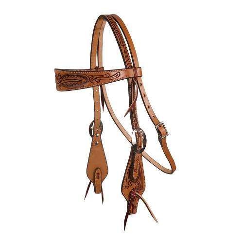 Professional's Choice Browband Headstall - Natural Feather