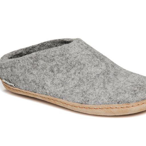 Glerups Slip On Leather Sole Shoes - Grey