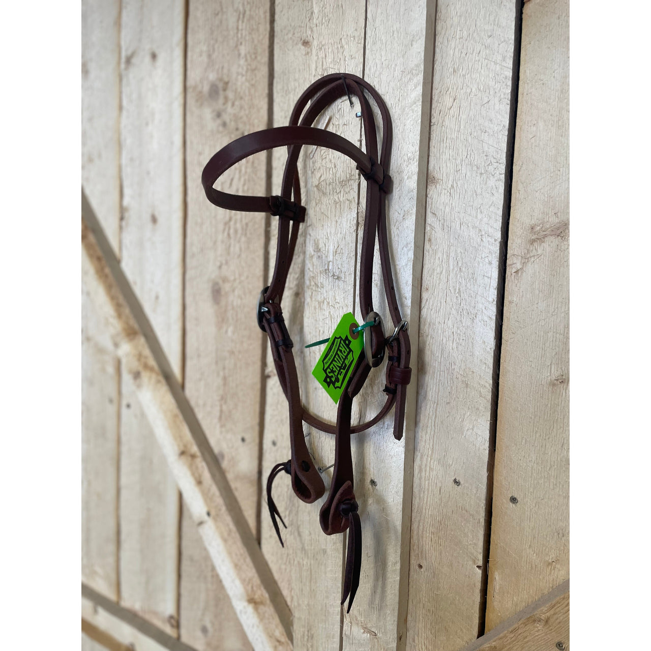 Irvine Browband Headstall w/Harness Pineapple Knot Ends - Dark Oil