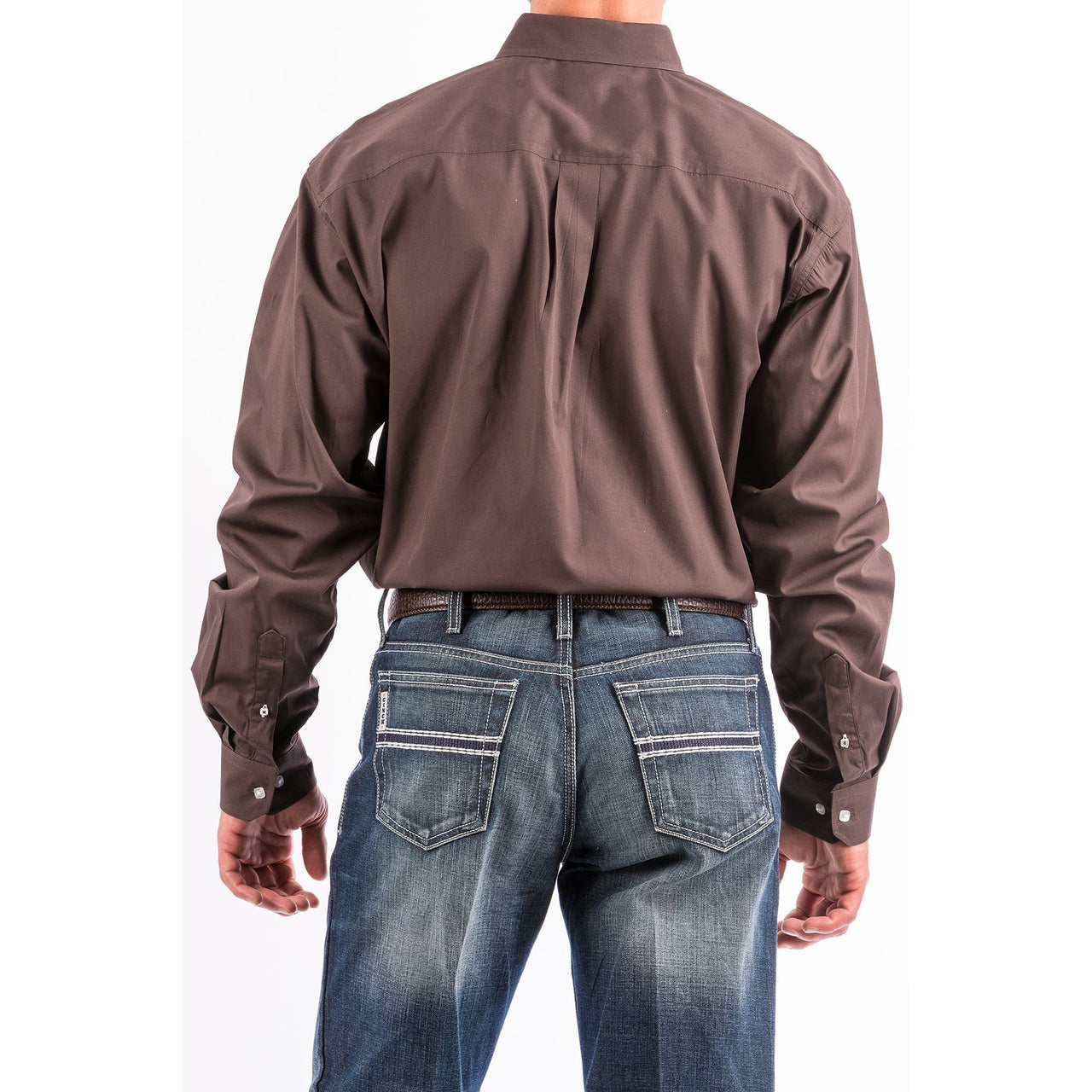 Cinch Classic Fit Men's Cotton Shirt  - Brown