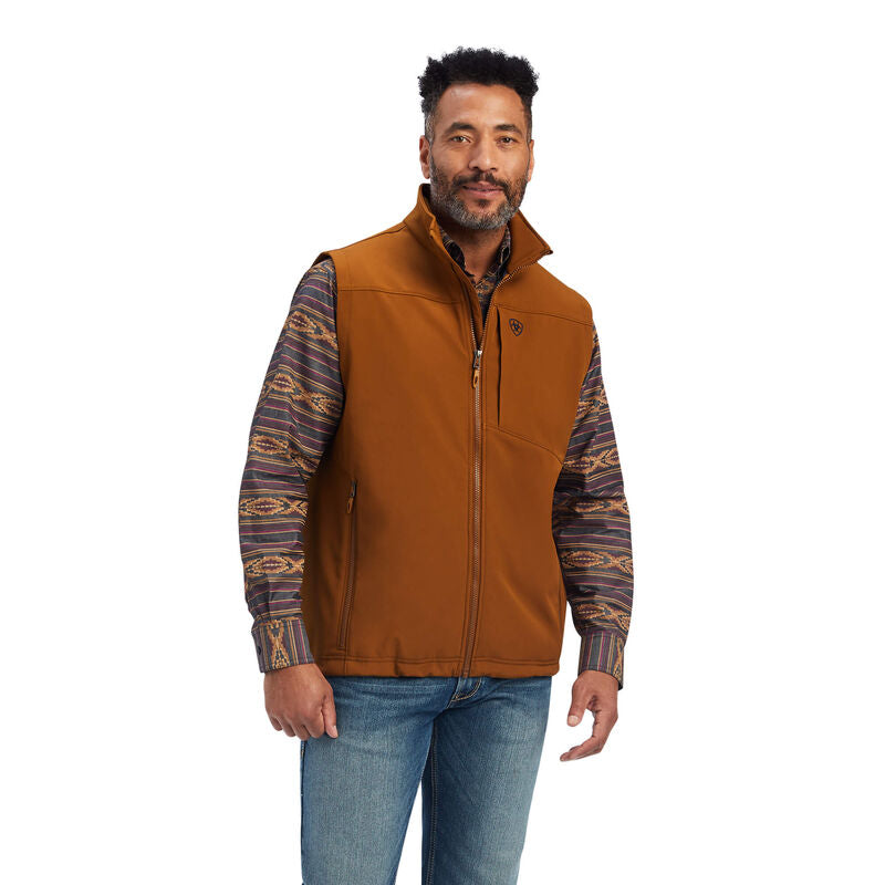 Ariat Mens Logo 2.0 Softshell Vest  Chestnut