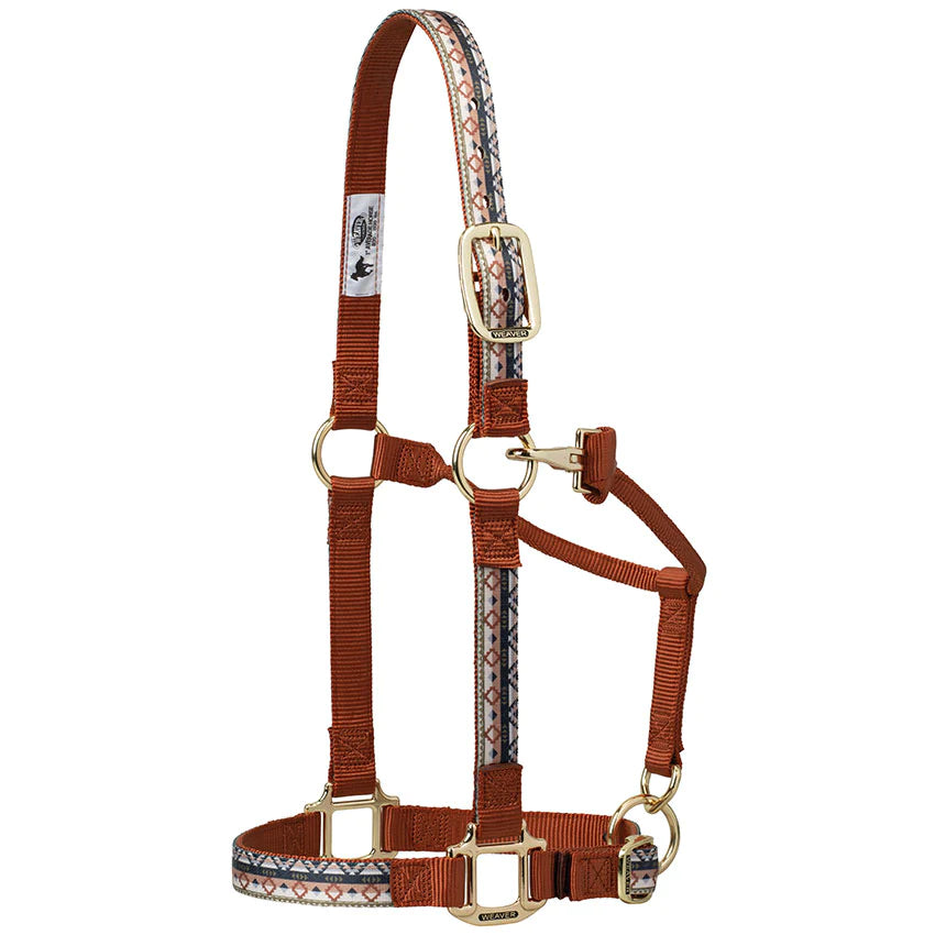 Weaver Leather Nylon Adjustable Chin and Throat Snap Horse Halter-1"