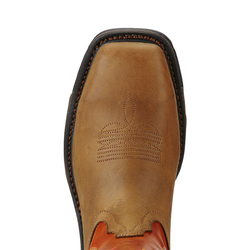 Ariat Men's WorkHog Wide Square Toe CSA Composite Toe Work Boots - Dark Earth