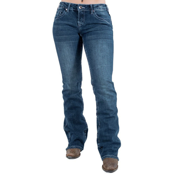 Cowgirl Tuff Women's Don't Fence Me In Vintage Jeans - Medium Wash