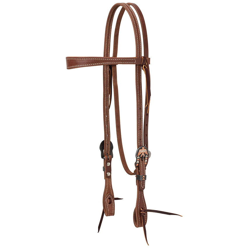 Weaver Leather ProTack Slim Headstall w/Designer Hardware