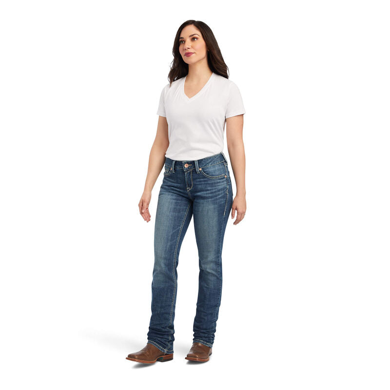 **Ariat Womens REAL Daphne Perfect Rise Straight Jeans - Torrance