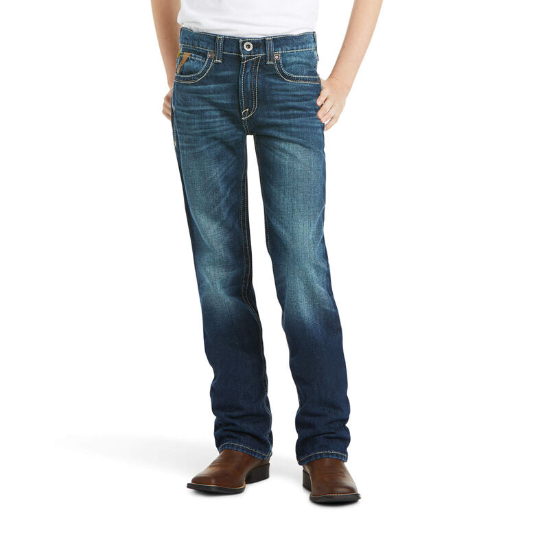 Ariat Boy's B5 Slim Boundary Stackable Straight Leg Jeans - Cyclone