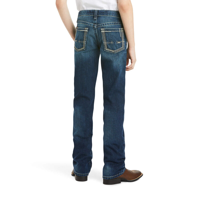 Ariat Boy's B5 Slim Boundary Stackable Straight Leg Jeans - Cyclone