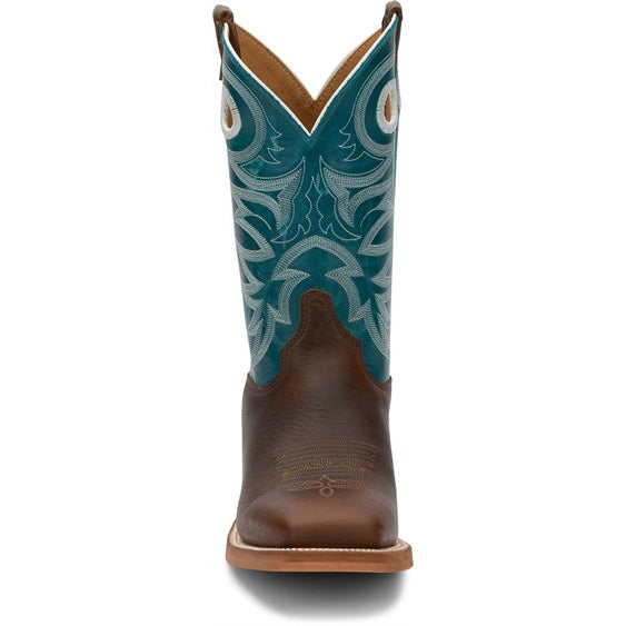 Justin Bent Rail Men's Brennan 11" Western Boots-Chocolate Brown